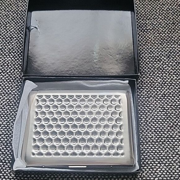 NWT VTG Colibri Silver Honeycomb Patterned Cigarette Case Holder Wallet Unisex - Picture 9 of 11